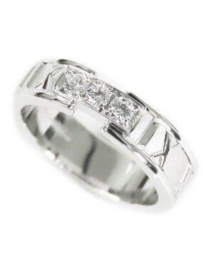 Tiffany & Co Atlas Ring White Gold 18K Diamond